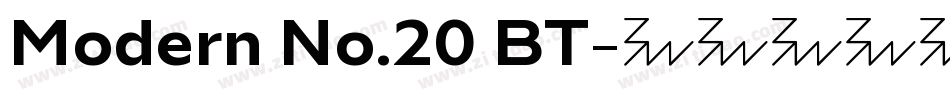 Modern No.20 BT字体转换